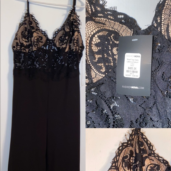 rooftop date lace jumpsuit fashion nova
